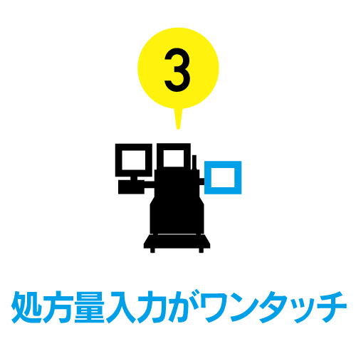 処方量入力がワンタッチ